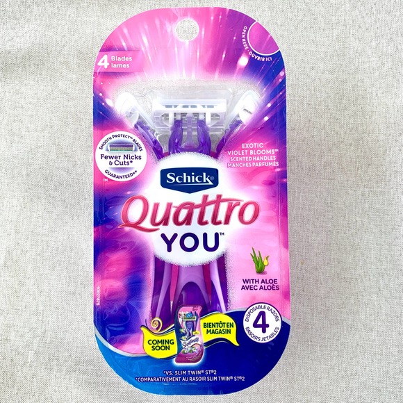 Schick Quattro You - Womens Disposable Razors - Package of 4 Razors - Picture 1 of 2